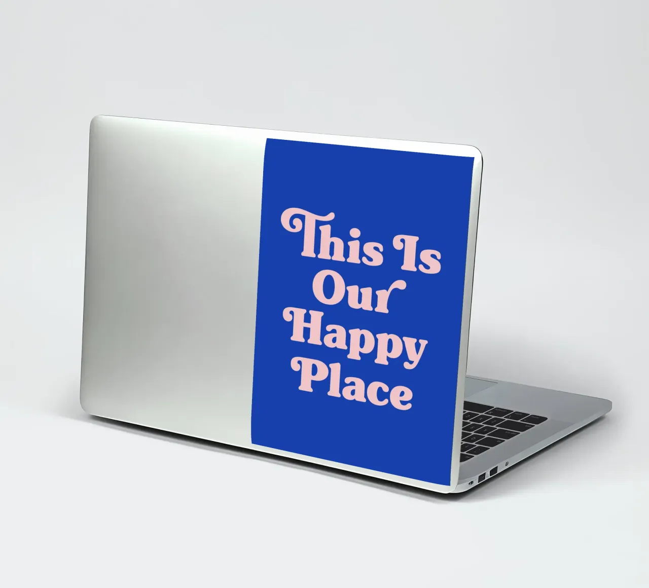 This Is Our Happy Place Zitat (Blauton) Sticker von Paigaam Studio