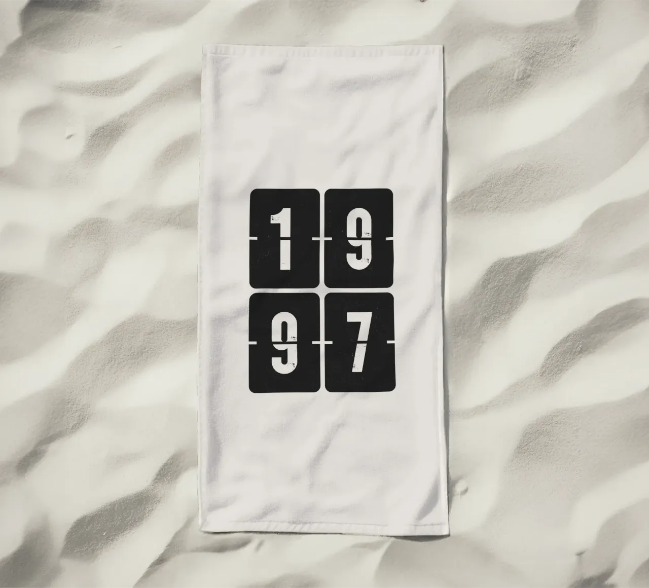 1997 Year beach towel by Vintagrafica