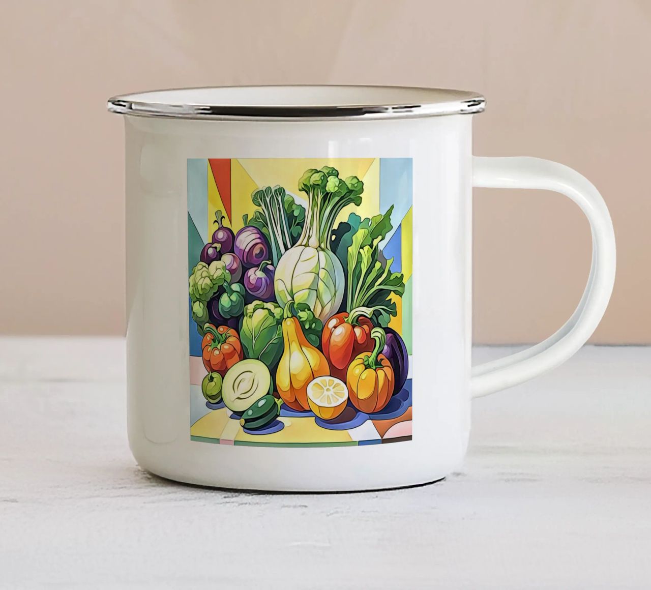Verdure in pastello #2 tazza in smalto da ZAMART