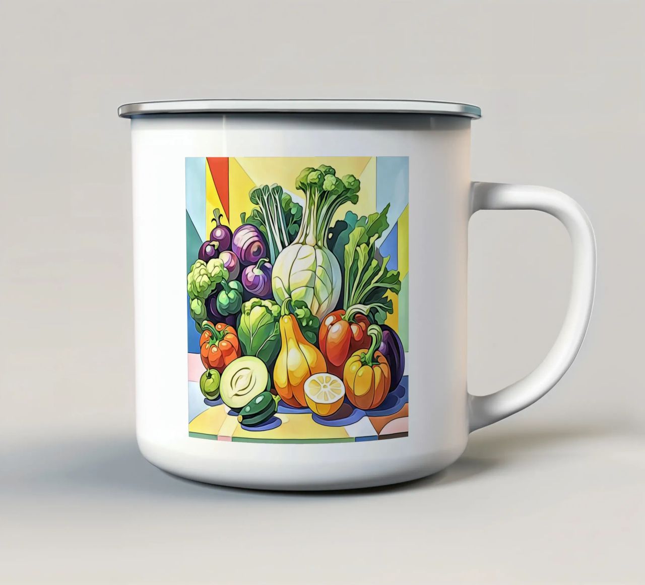Verdure in pastello #2 tazza in smalto da ZAMART