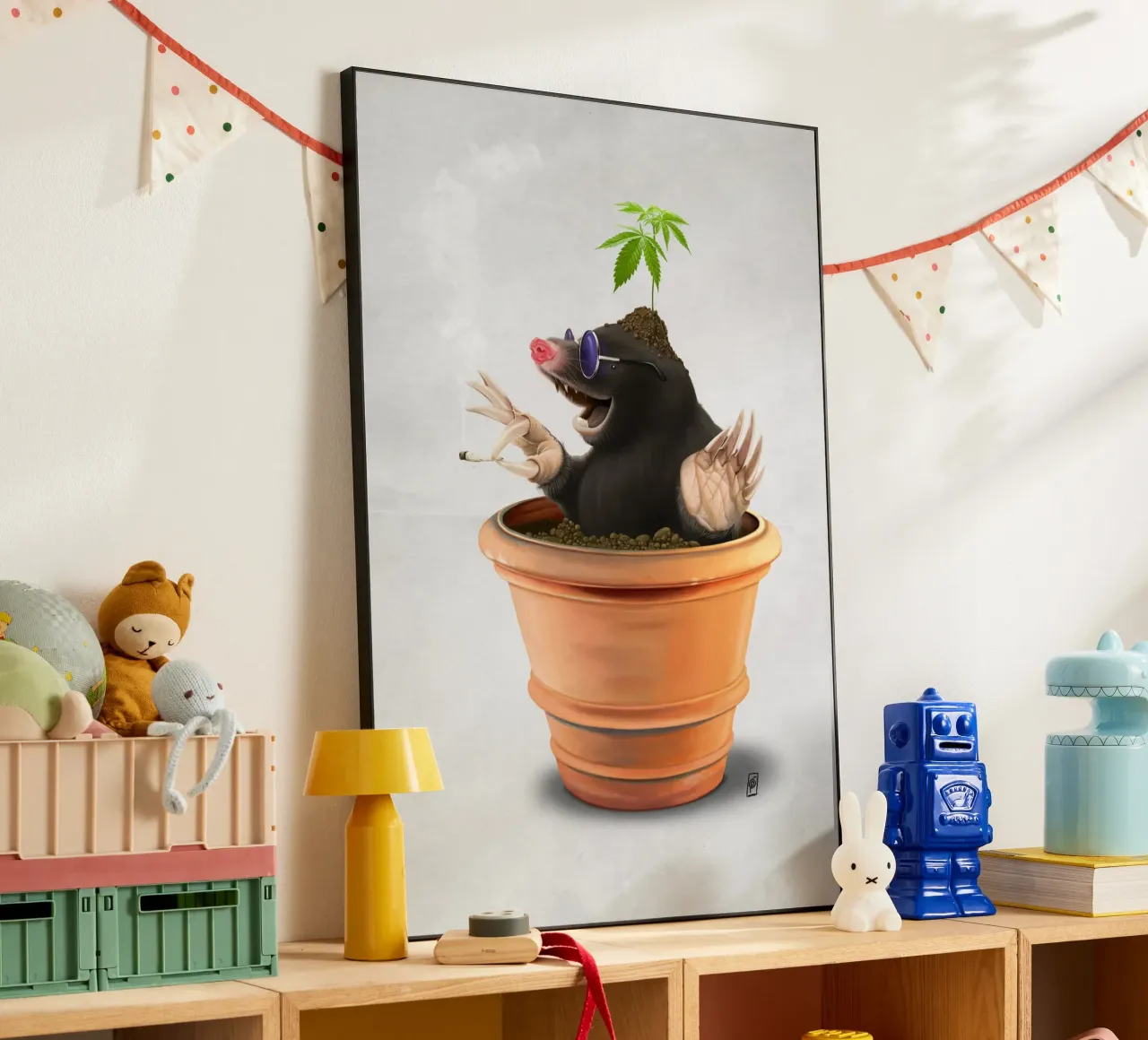Pot (Wordless) alluminio dibond da Rob Art | Illustration