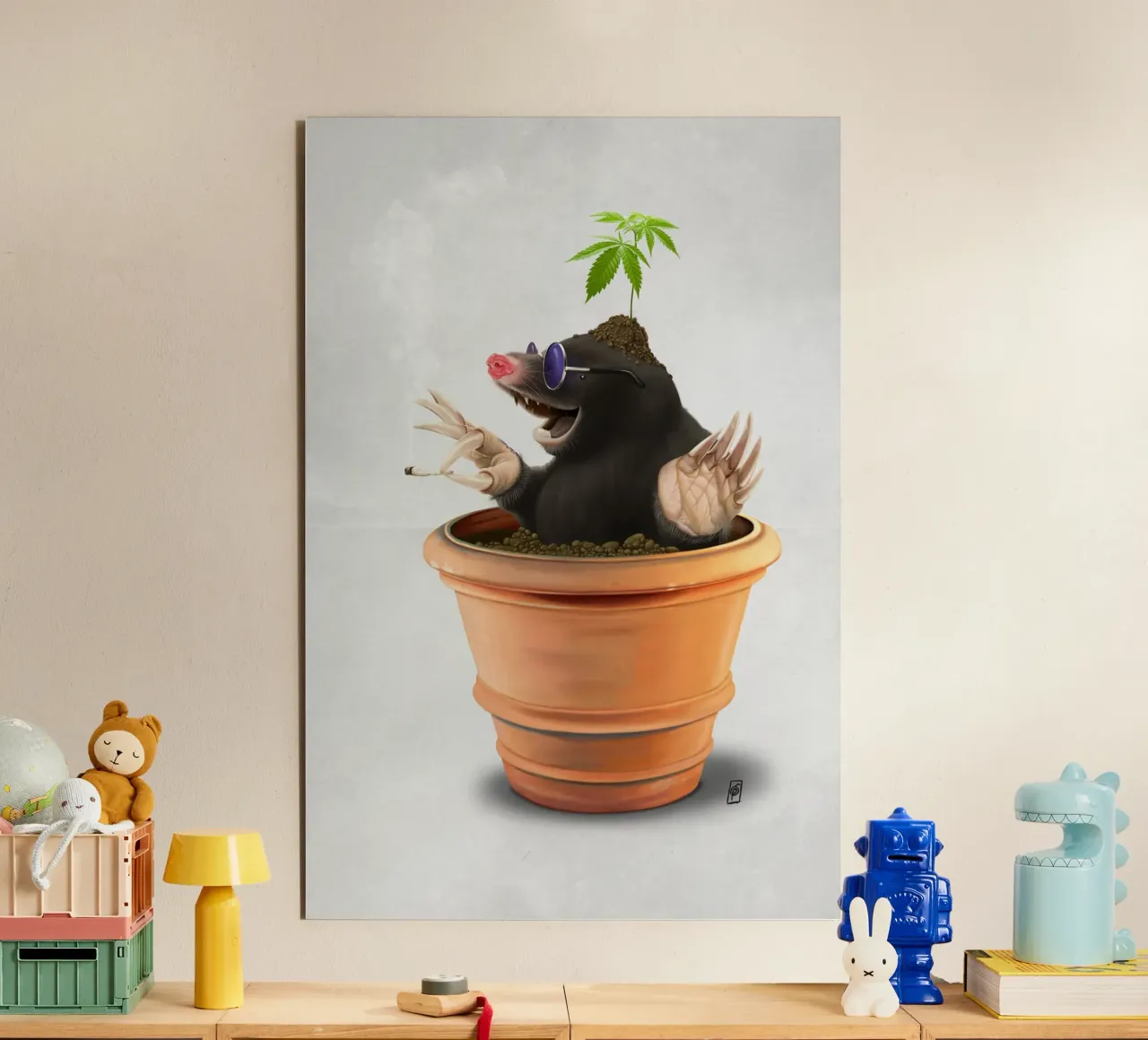 Pot (Wordless) alluminio dibond da Rob Art | Illustration