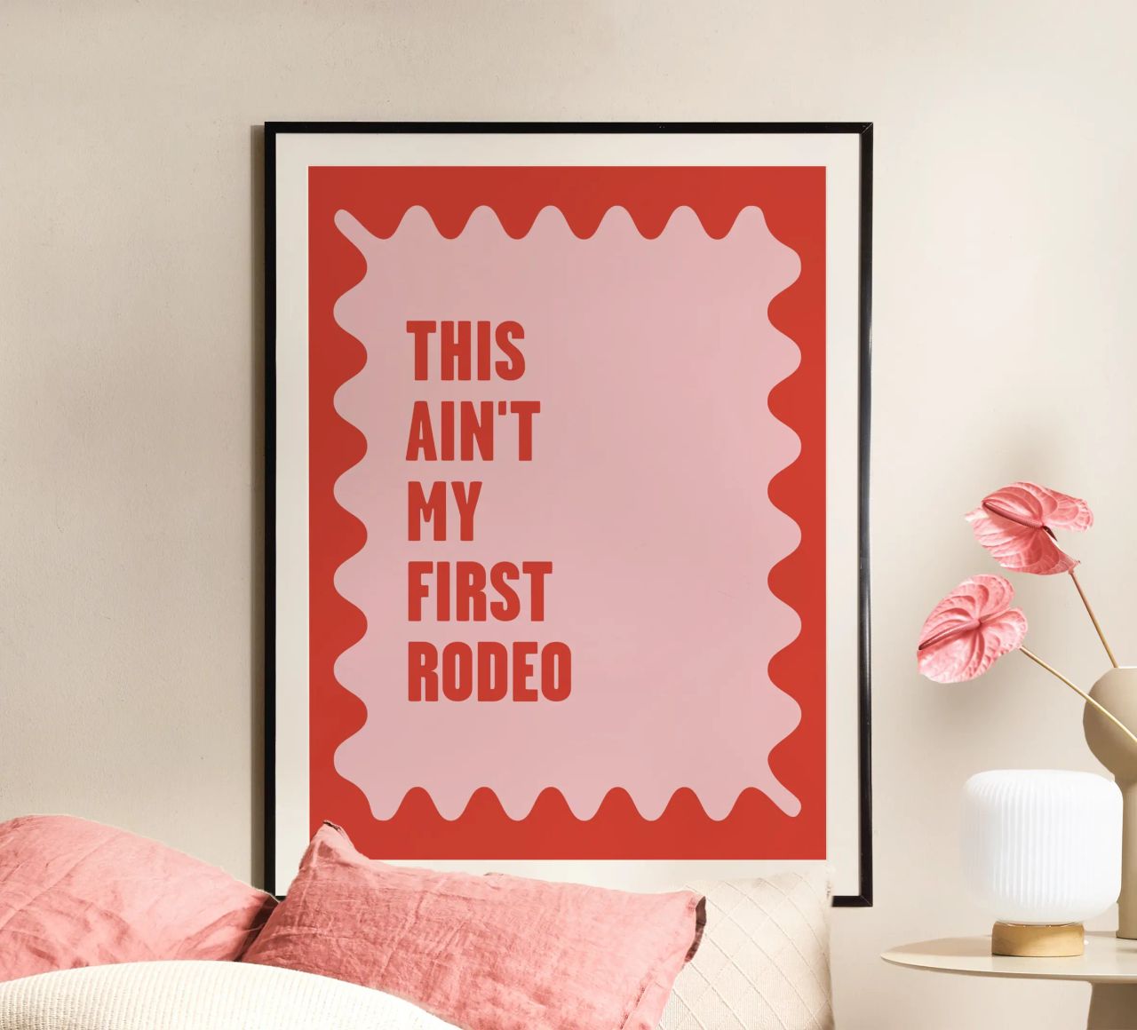 This Ain’t My First Rodeo, Western Typography Art poster by Peaches Art Prints