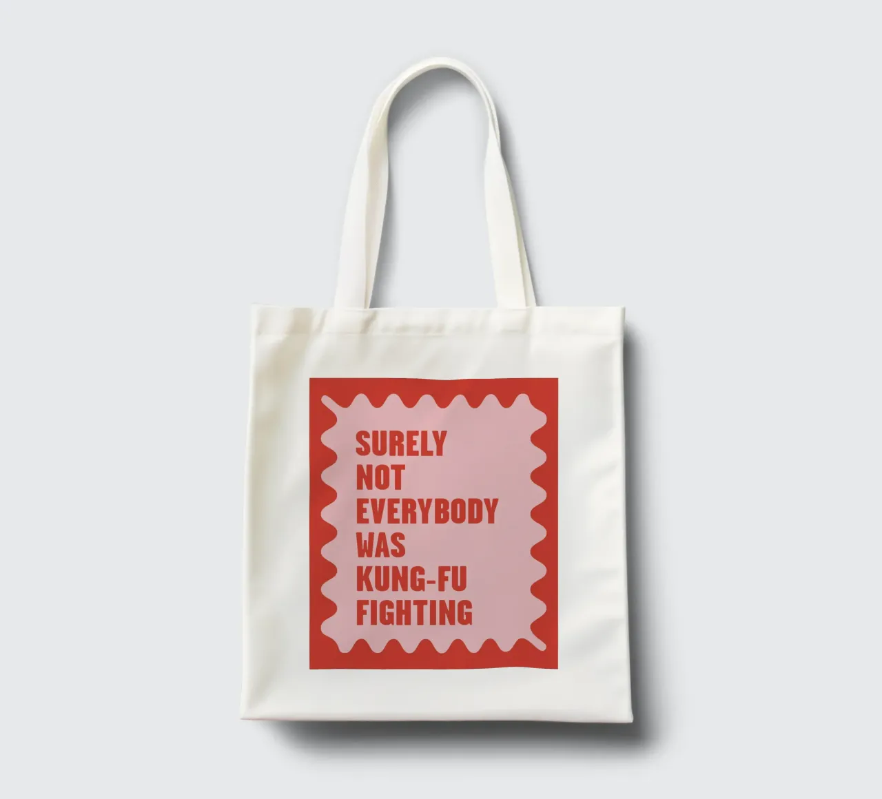 Citazione di Kung Fu Fighting Typography borsa in juta da Peaches Art Prints