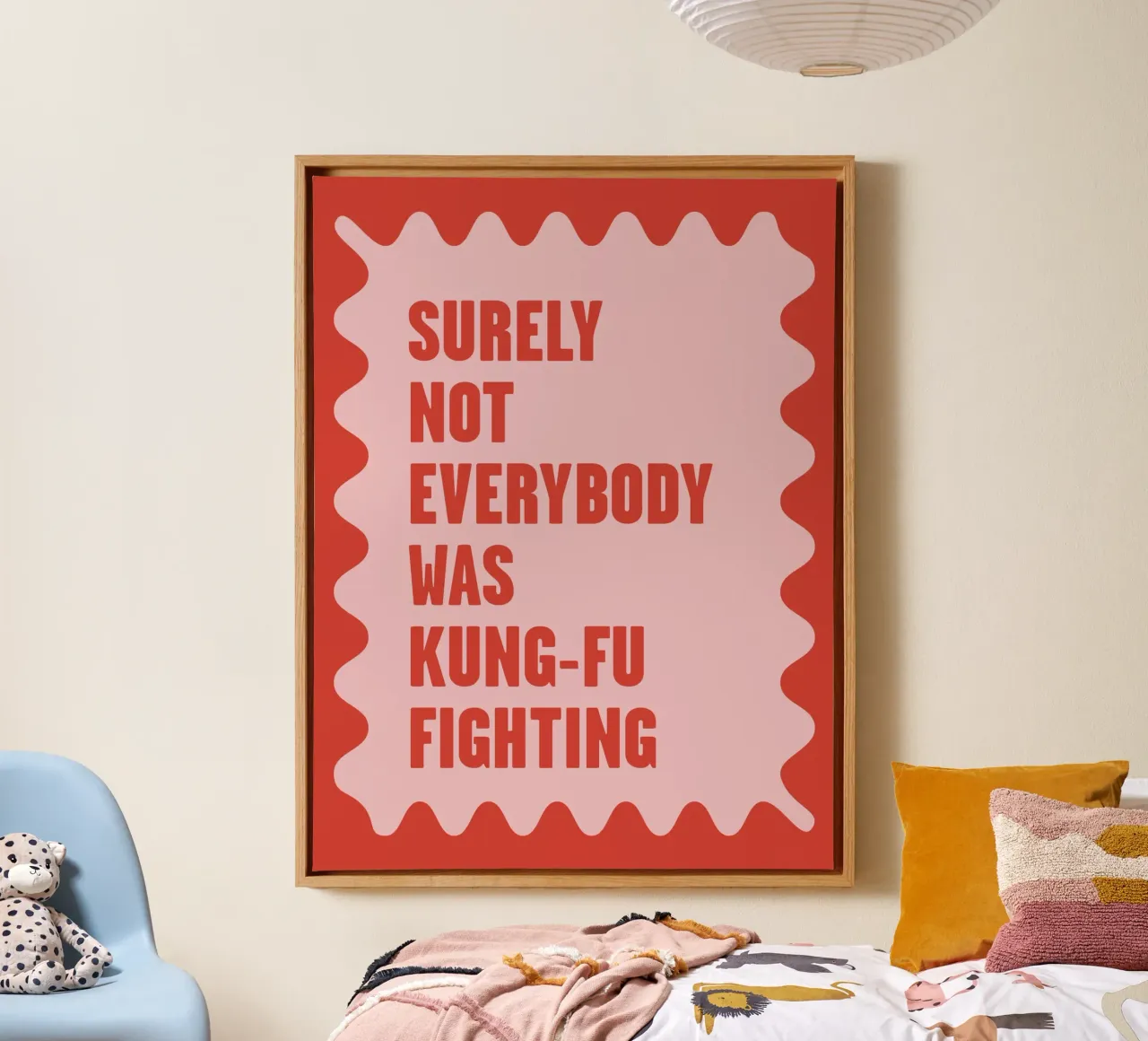 Citazione di Kung Fu Fighting Typography tela da Peaches Art Prints
