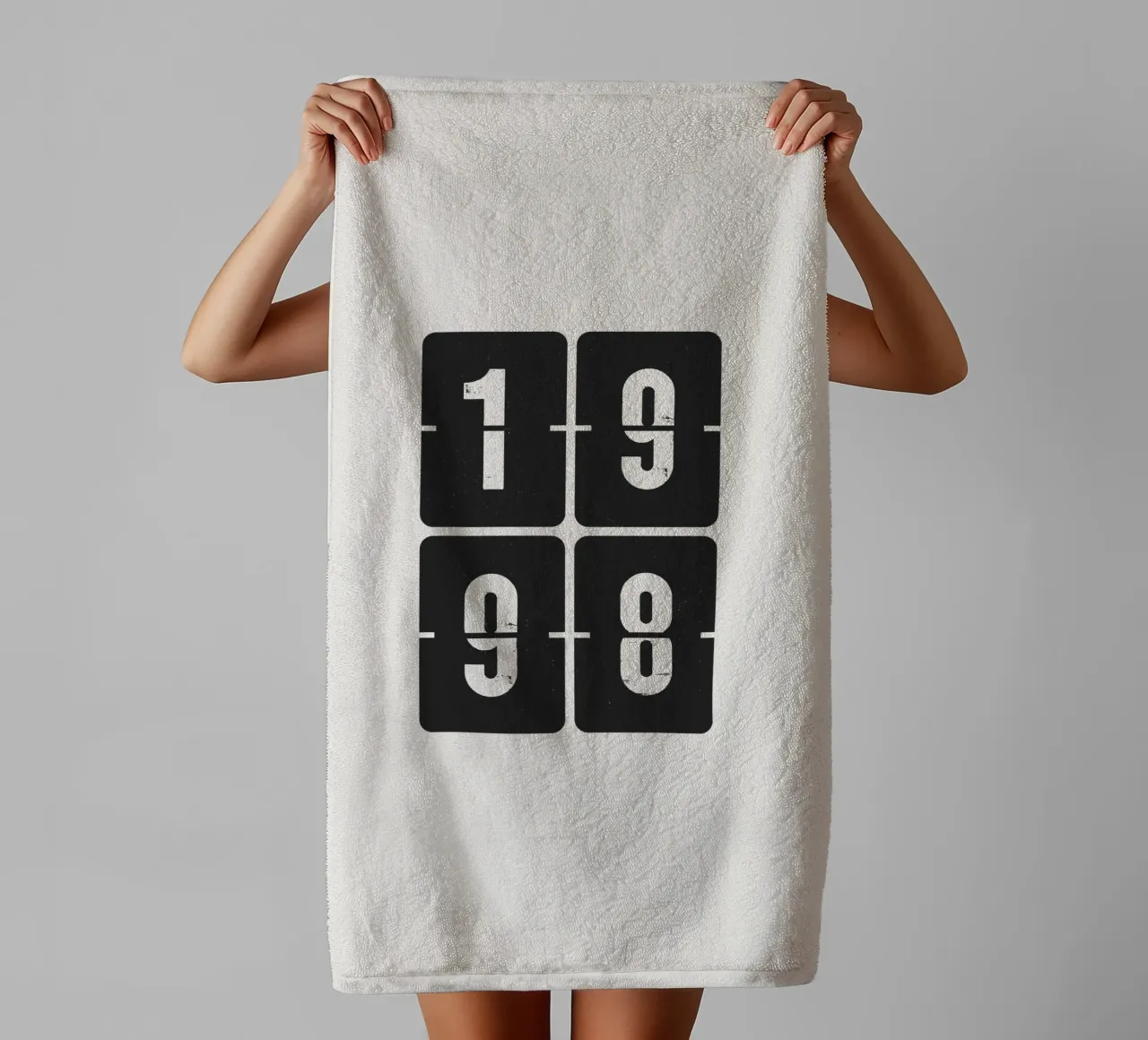 1998 Jaar badhanddoek van Vintagrafica