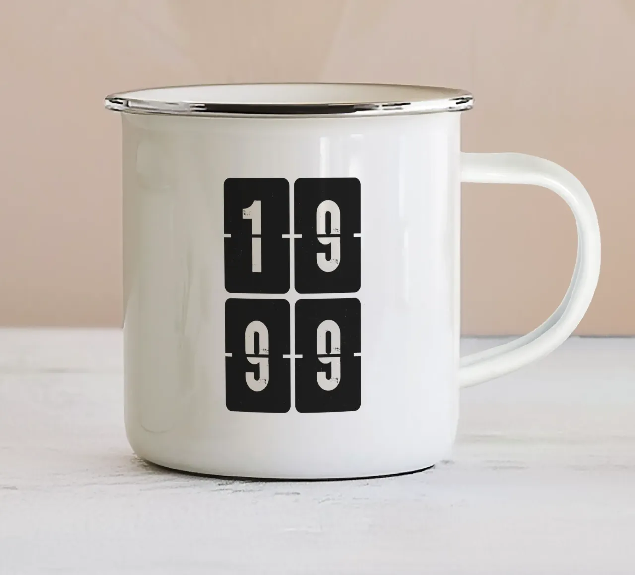 Anno 1999 tazza in smalto da Vintagrafica