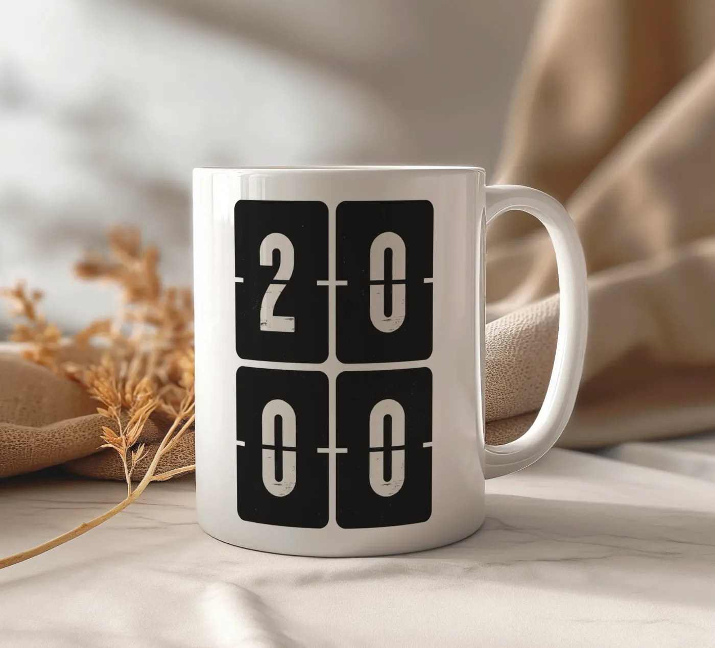 2000 Year ceramic mug by Vintagrafica