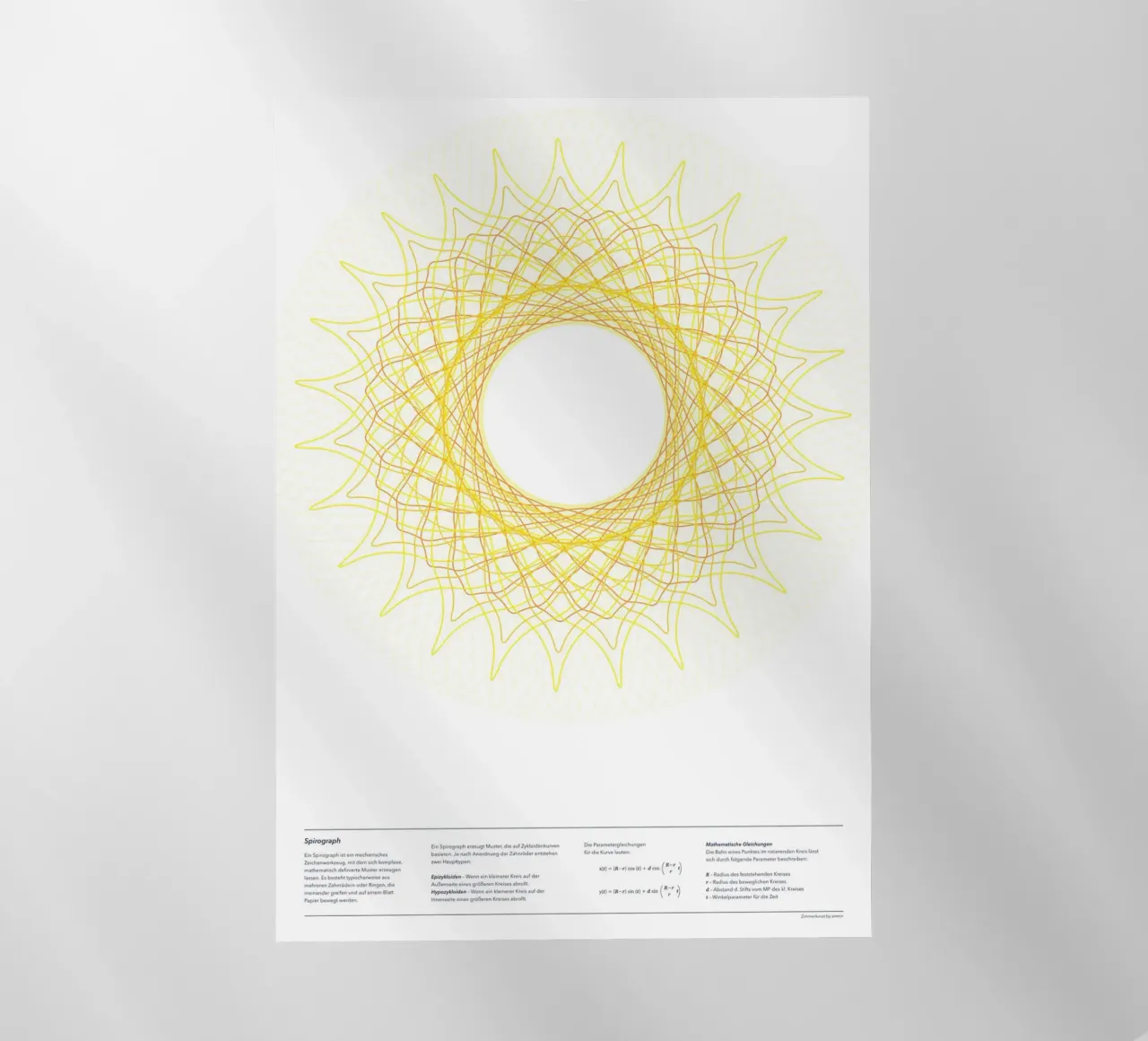 Spirograph Series - SUN pellicola backlit da zimmerkunst