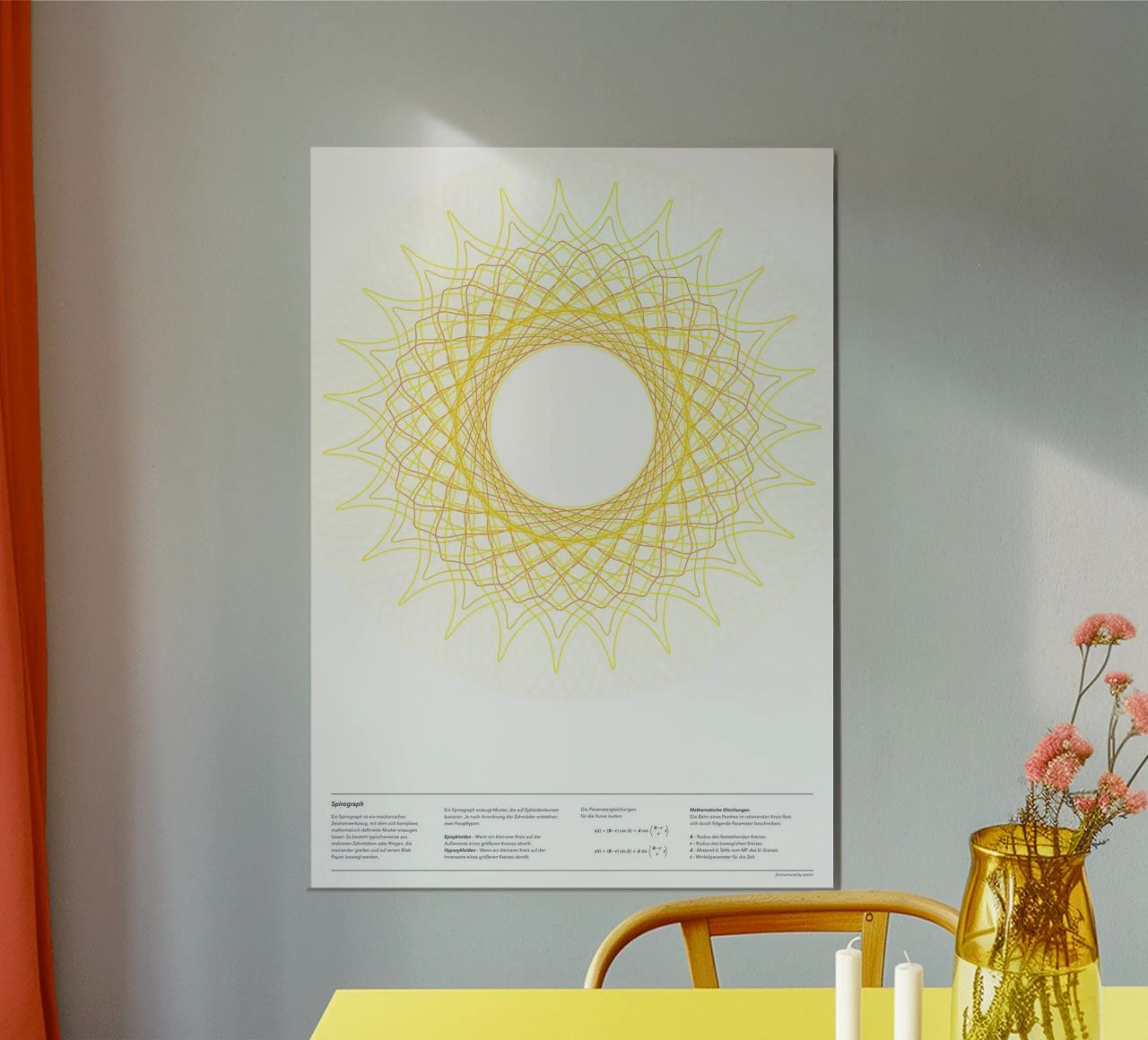 Spirograph Series - SUN carta hahnemühle da zimmerkunst