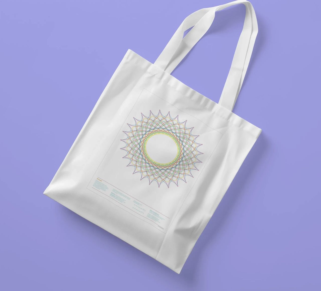 Spirograph Series - B01 borsa in juta da zimmerkunst