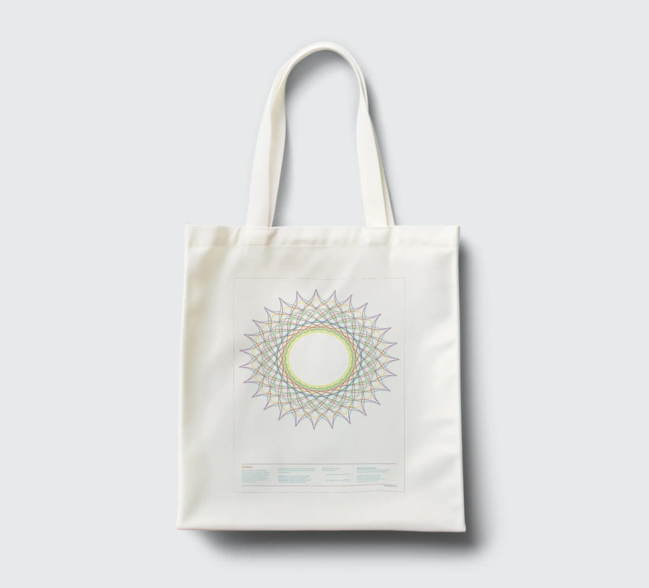Spirograph Series - B01 borsa in juta da zimmerkunst