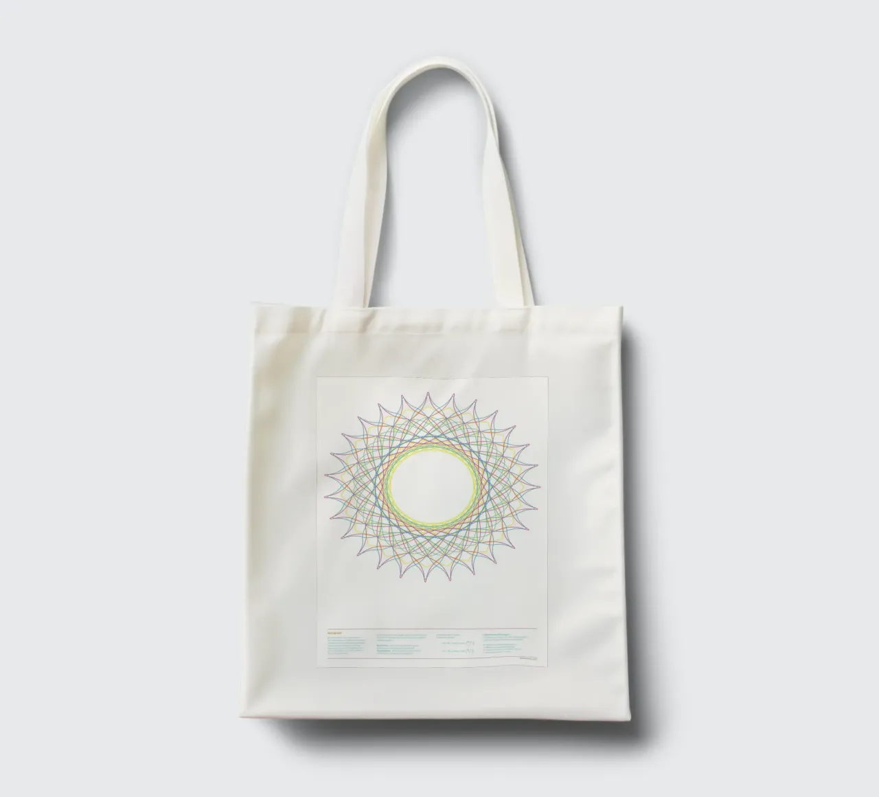 Spirograph Series - B01 borsa in juta da zimmerkunst