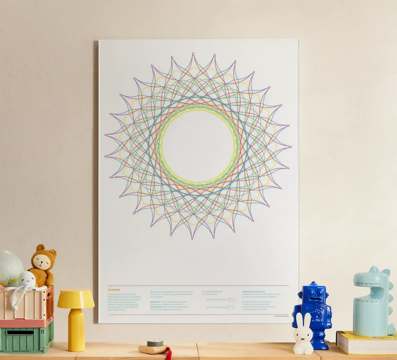 Spirograph Series - B01 plexiglass con Cornice Artbox da zimmerkunst