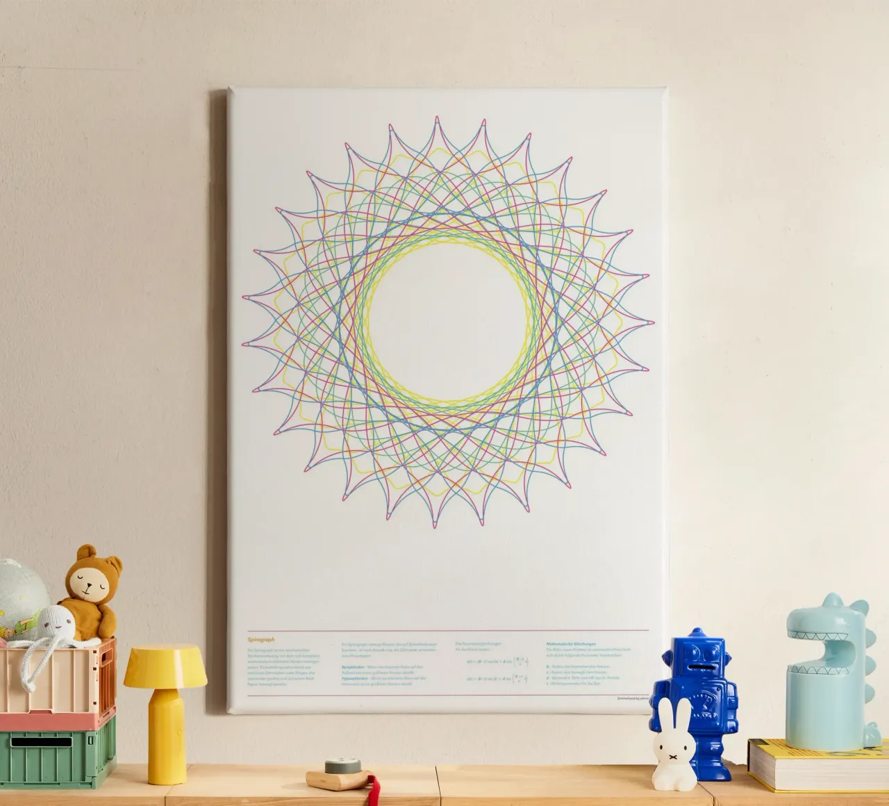Spirograph Series - B01 canvas van zimmerkunst