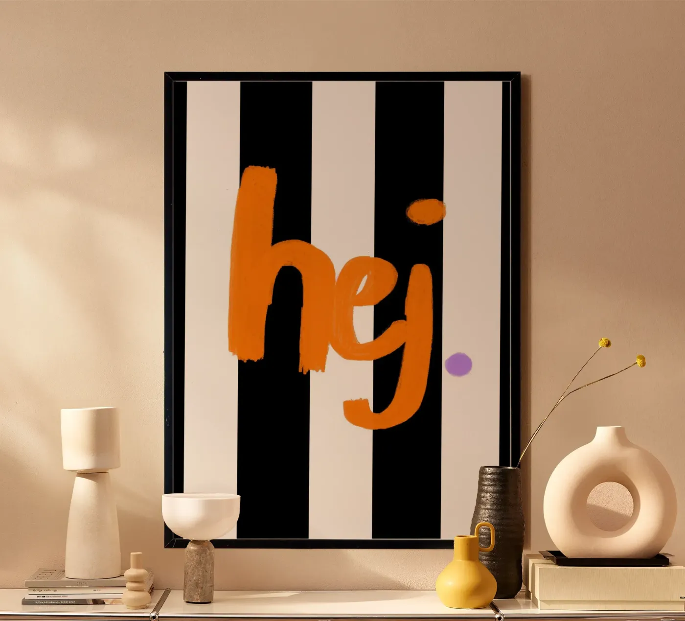 hej stripes poster da Hej Ibiza by Ute Arnold