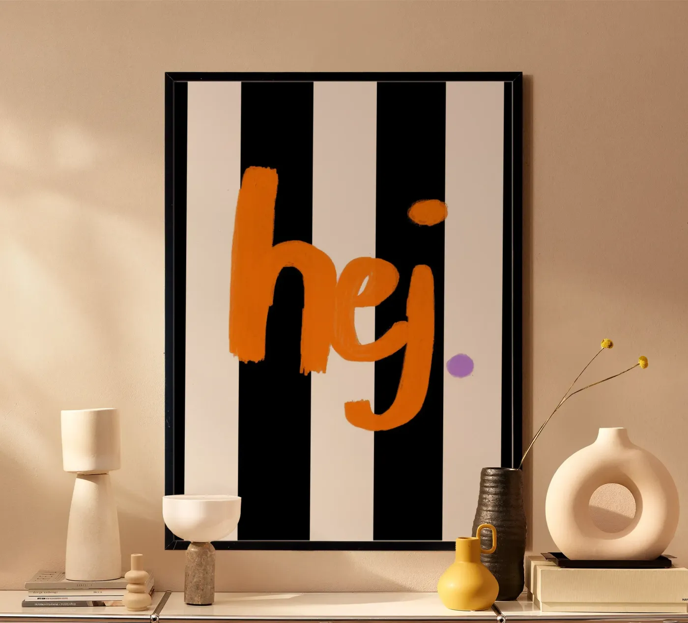 hej stripes poster da Hej Ibiza by Ute Arnold