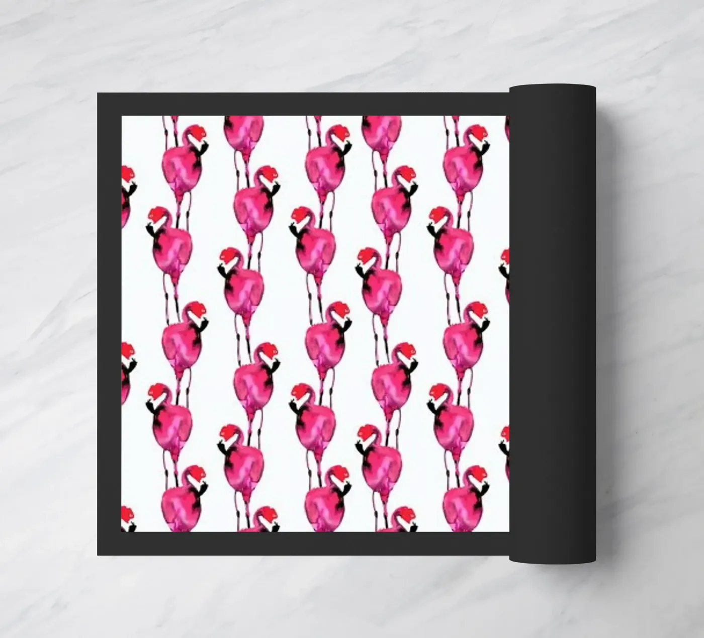 Flamingo II doormat by Amy Sia