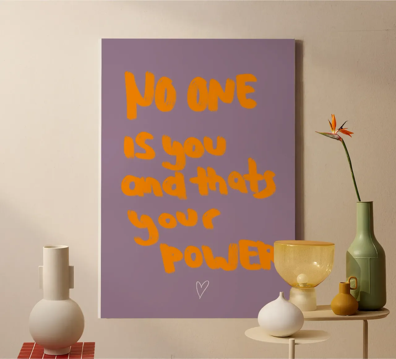 No one is you and that's your power tela con Cornice a cassetta da Hej Ibiza by Ute Arnold