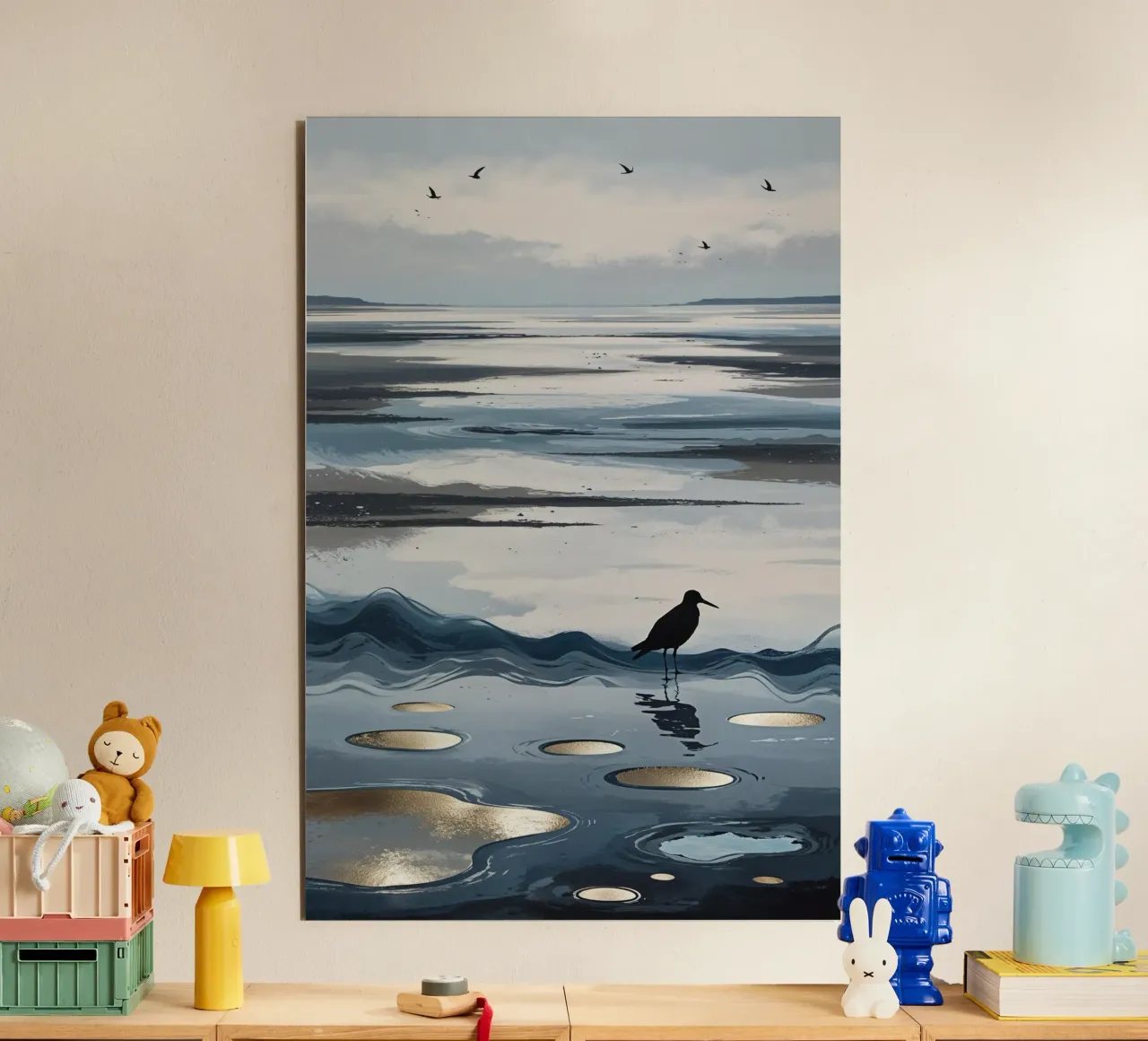 Wadden Sea Serenity at Low Tide alluminio dibond da AlbertKlee