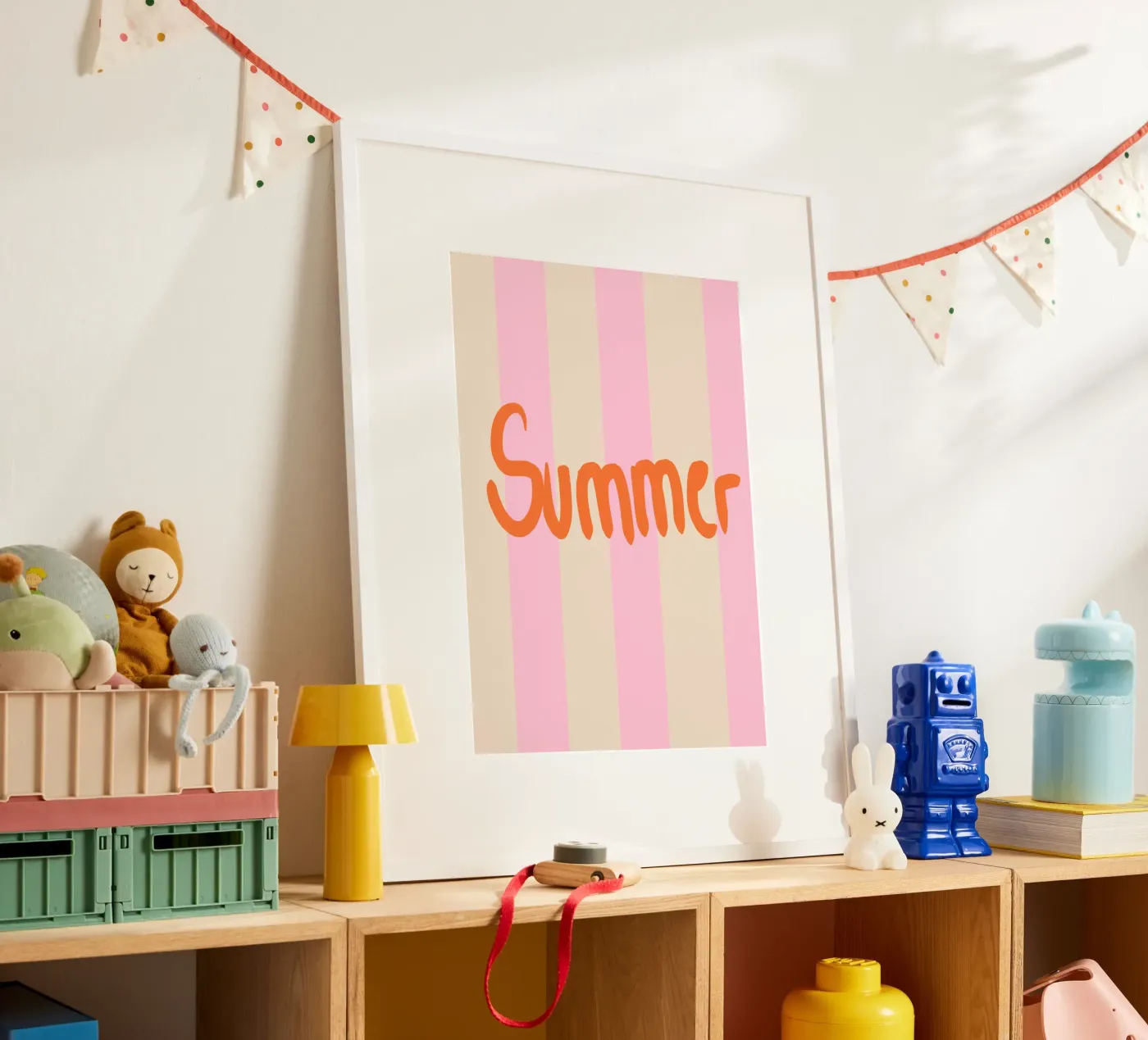Summer stripes poster da Hej Ibiza by Ute Arnold