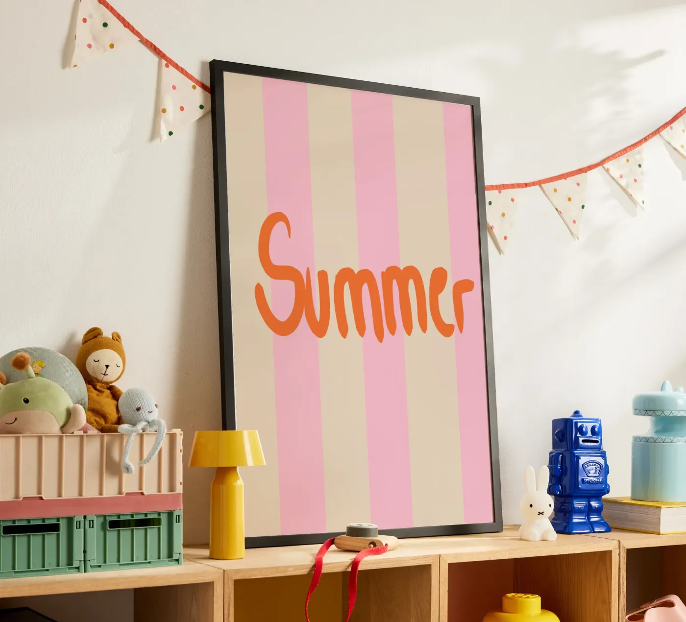 Summer stripes poster da Hej Ibiza by Ute Arnold