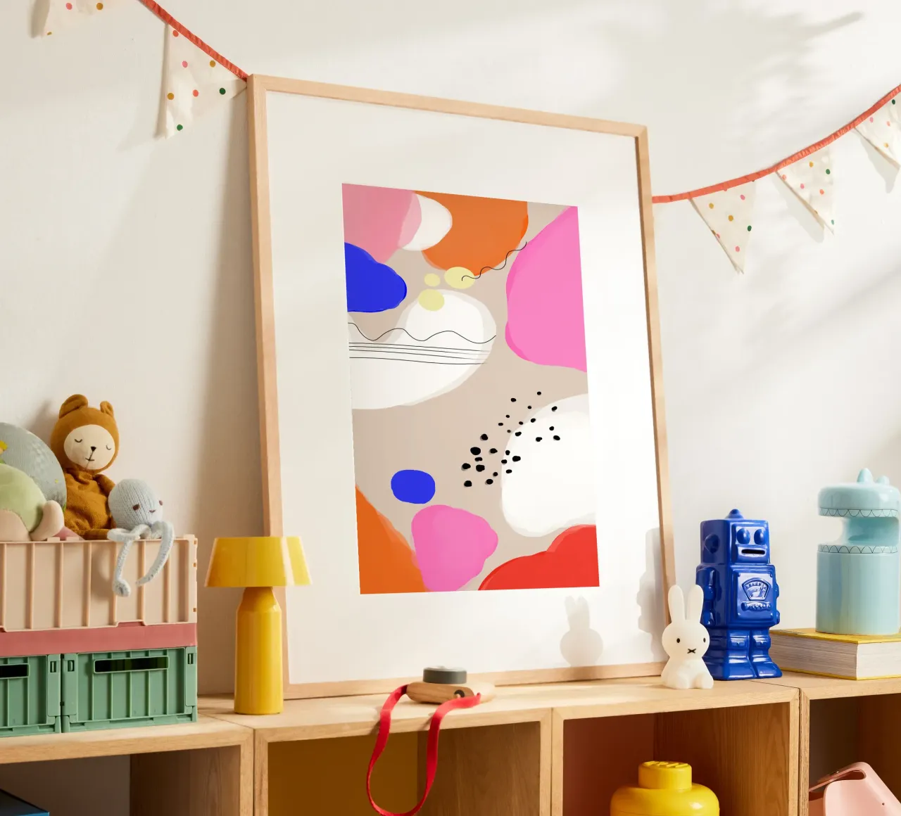 Colorful Desert poster con telaio in plastica da Hej Ibiza by Ute Arnold