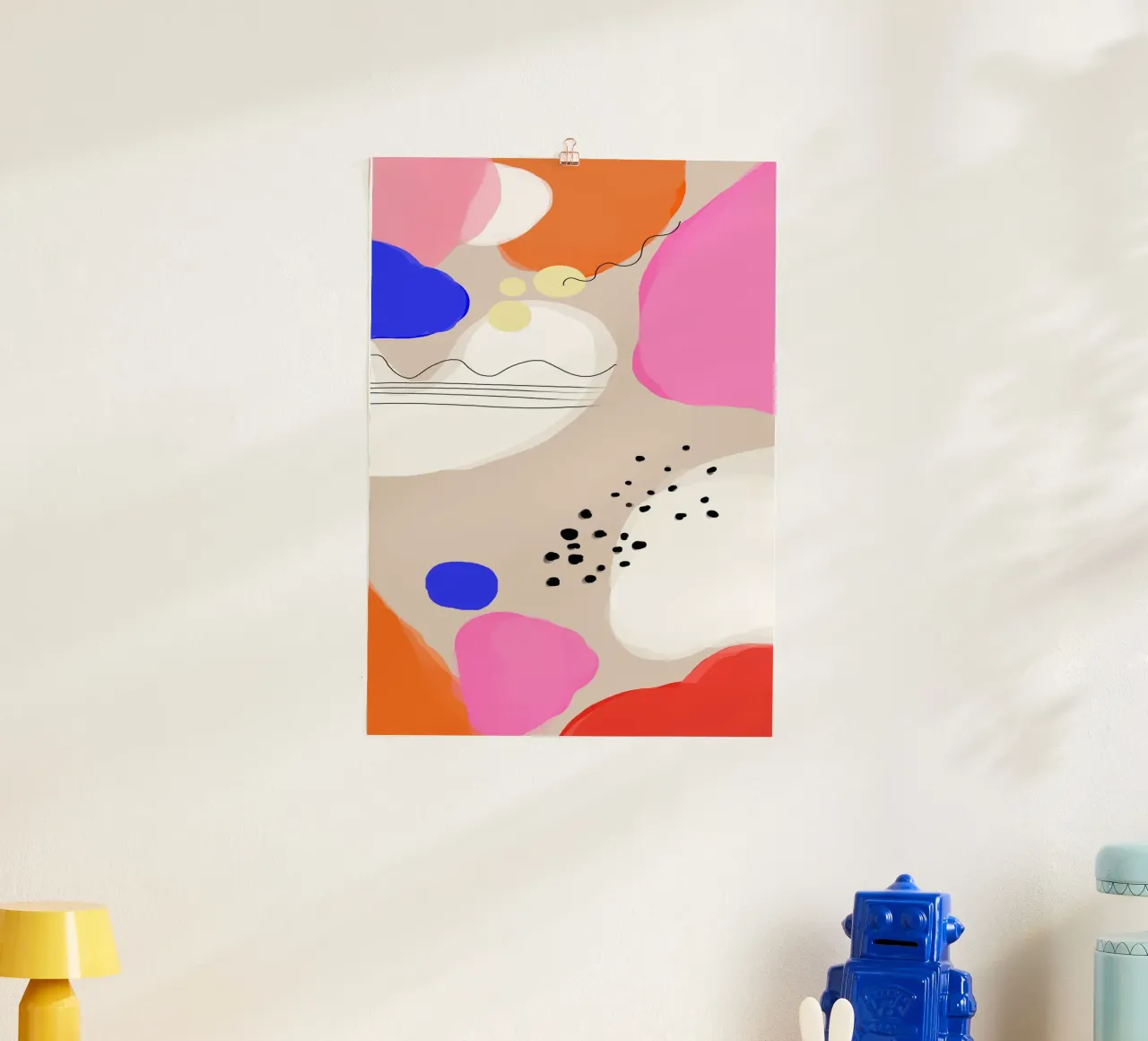Colorful Desert poster con telaio in plastica da Hej Ibiza by Ute Arnold