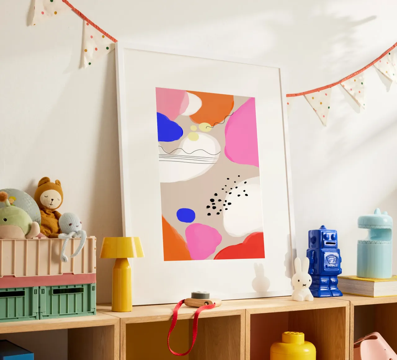 Colorful Desert poster con telaio in plastica da Hej Ibiza by Ute Arnold