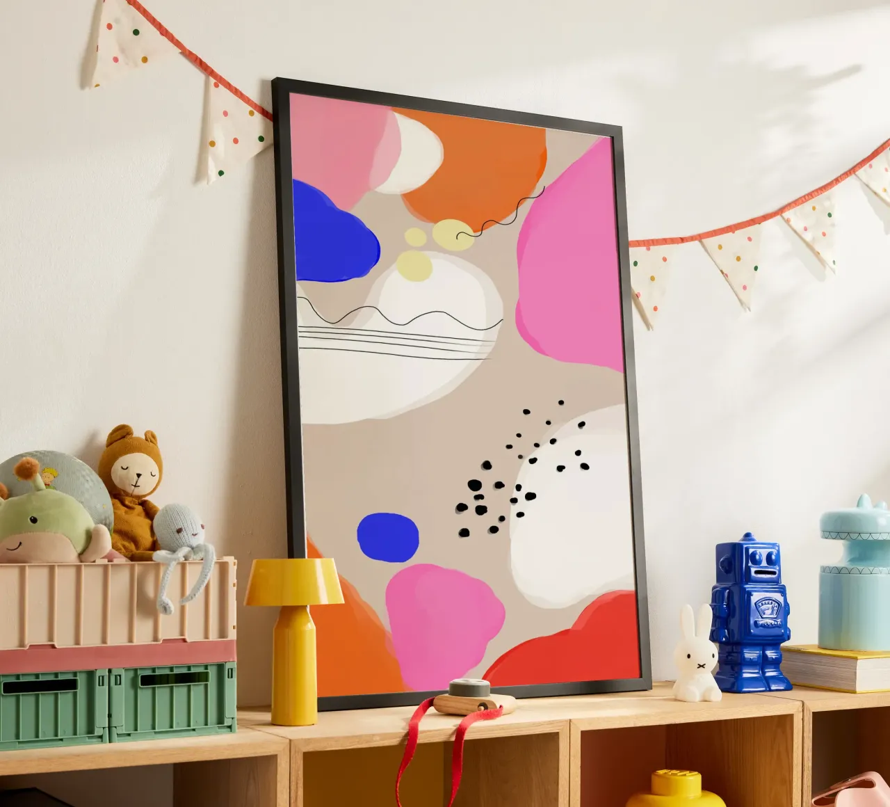 Colorful Desert poster con telaio in plastica da Hej Ibiza by Ute Arnold