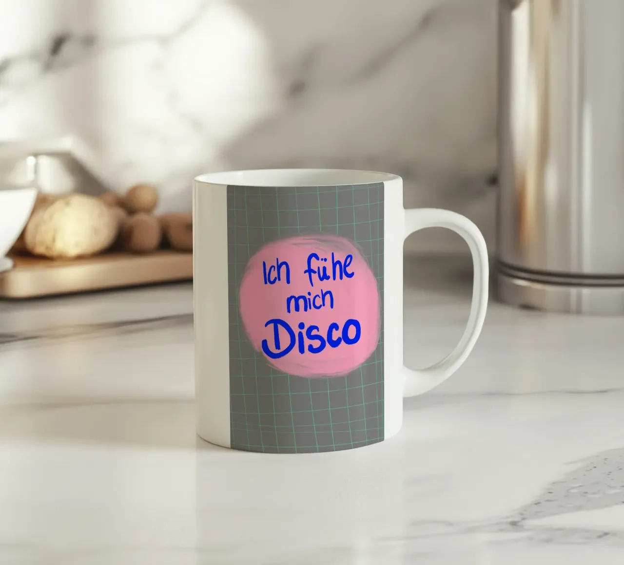 Ich fühl mich Disco tazza in ceramica da Hej Ibiza by Ute Arnold