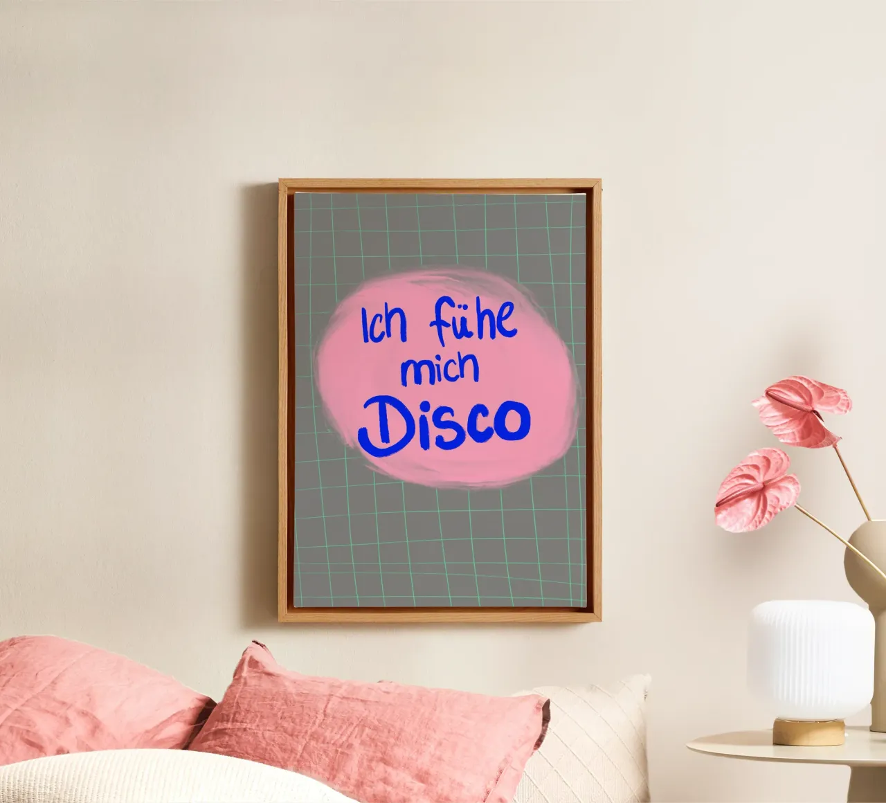 Ich fühl mich Disco tela con Cornice a cassetta da Hej Ibiza by Ute Arnold