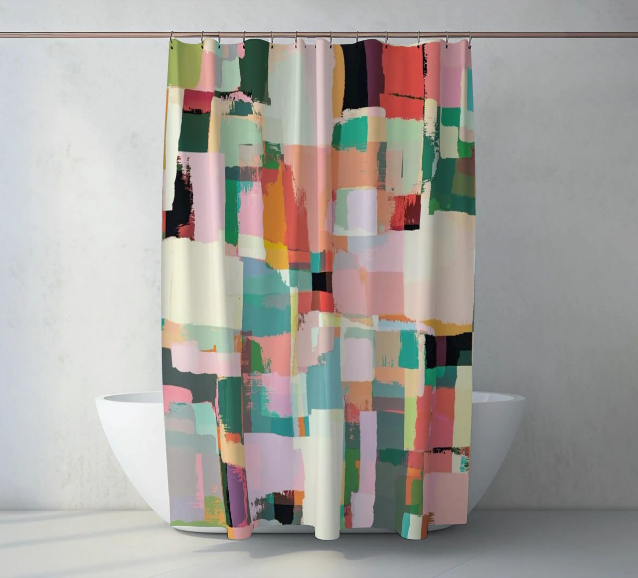 Abstract Painting No.9 shower curtain by Metron