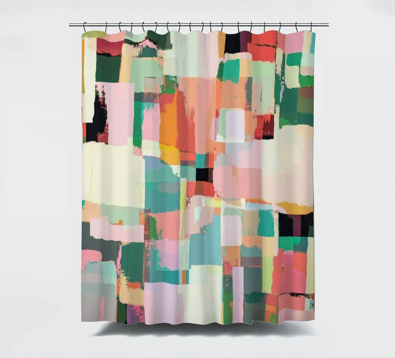 Abstract Painting No.9 shower curtain by Metron