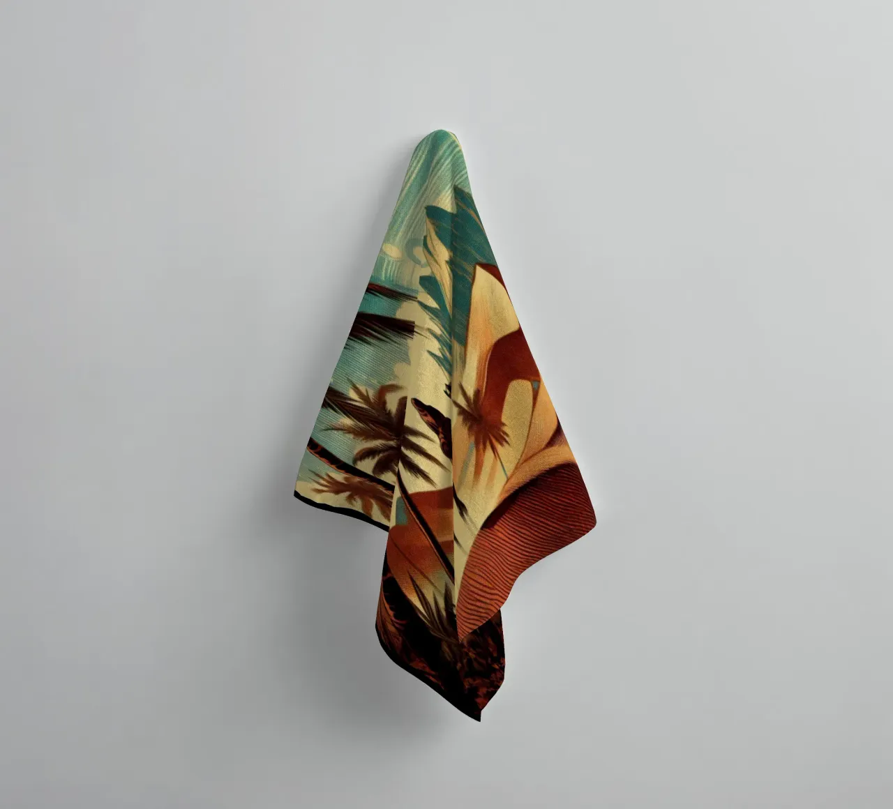 Desert - Vintage poster print towel by posterprints-by-nomad