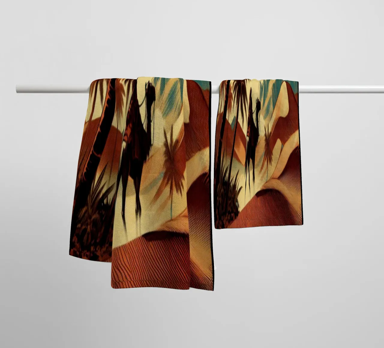 Desert - Vintage poster print towel by posterprints-by-nomad