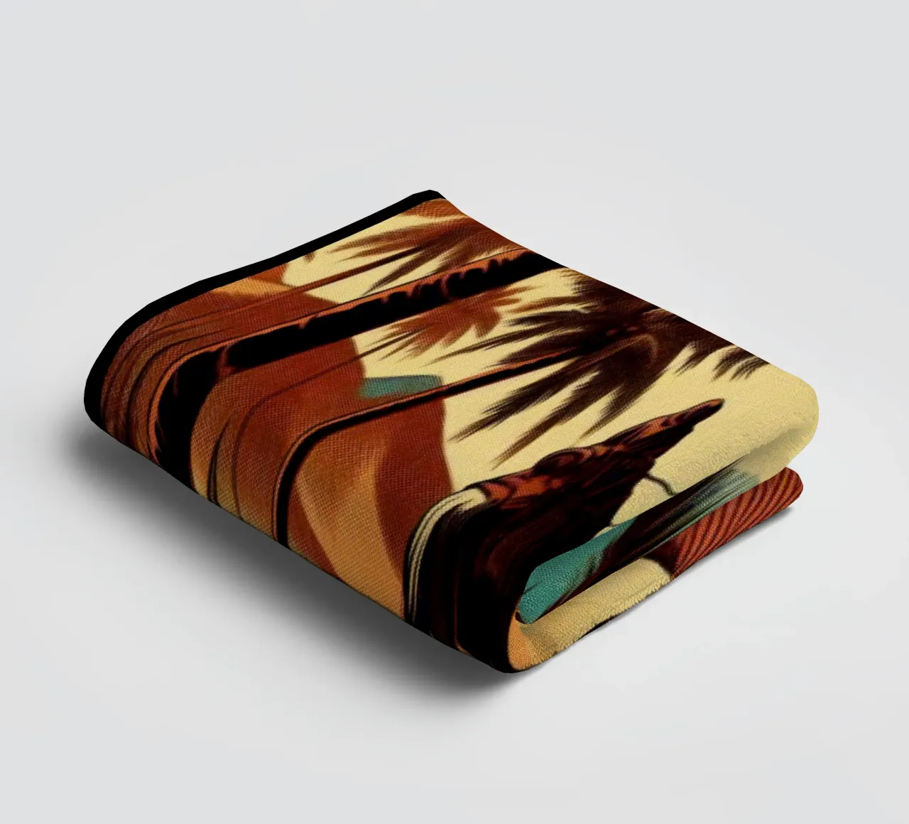 Desert - Vintage poster print towel by posterprints-by-nomad
