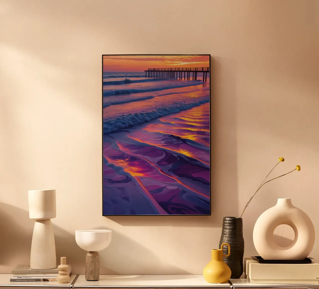 Westerland Shoreline in Vibrant Abstract plexiglass da AlbertKlee
