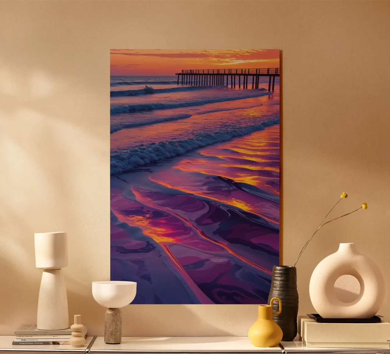 Westerland Shoreline in Vibrant Abstract plexiglass da AlbertKlee
