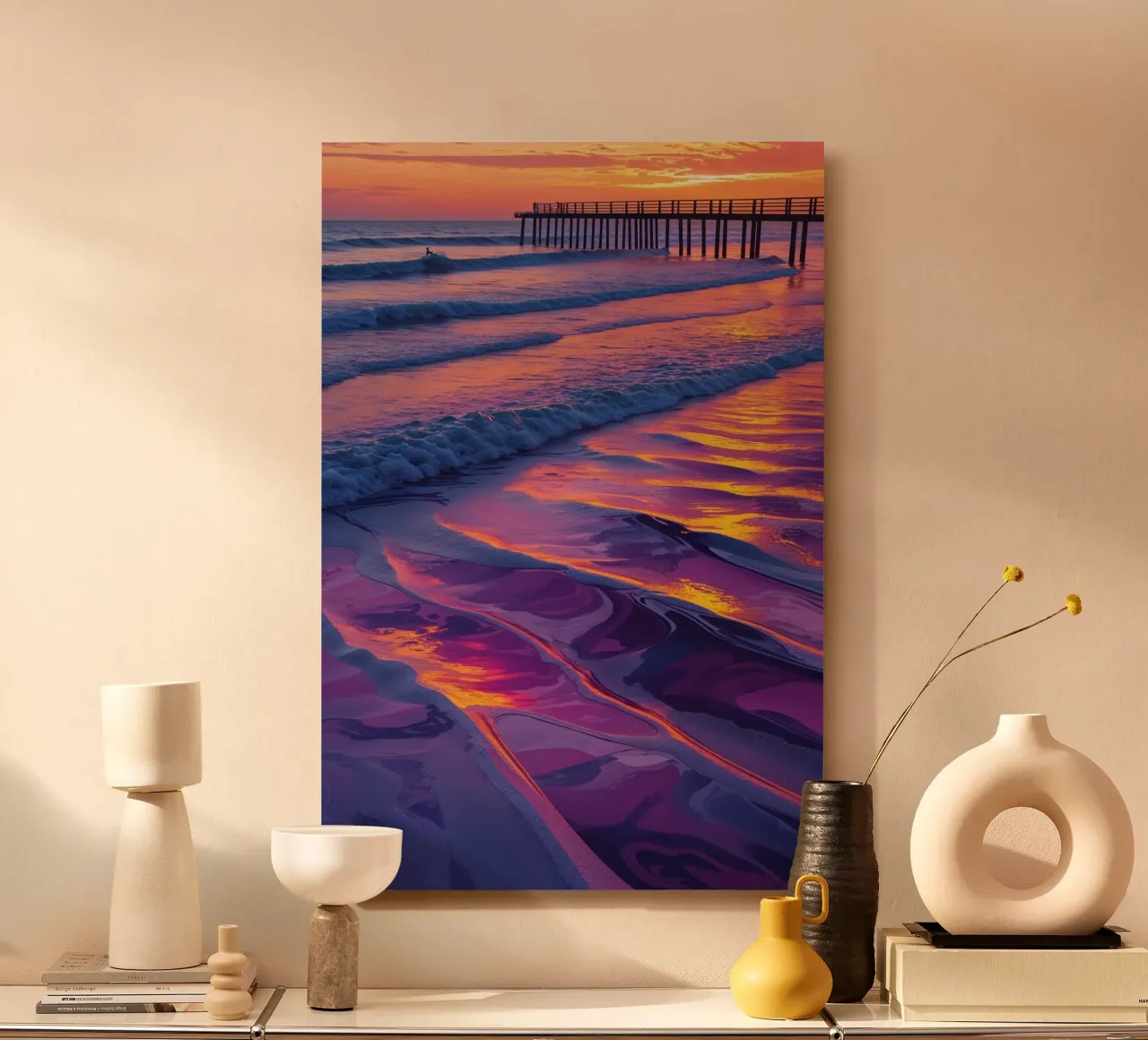 Westerland Shoreline in Vibrant Abstract pannello forex da AlbertKlee