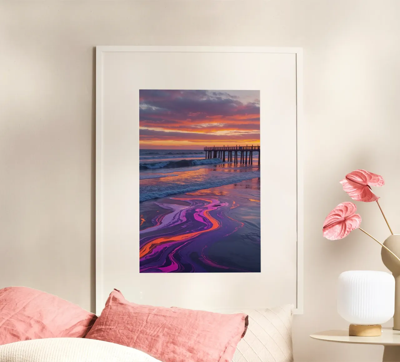 L'orizzonte di Sylt in un vivace sogno costiero poster da AlbertKlee