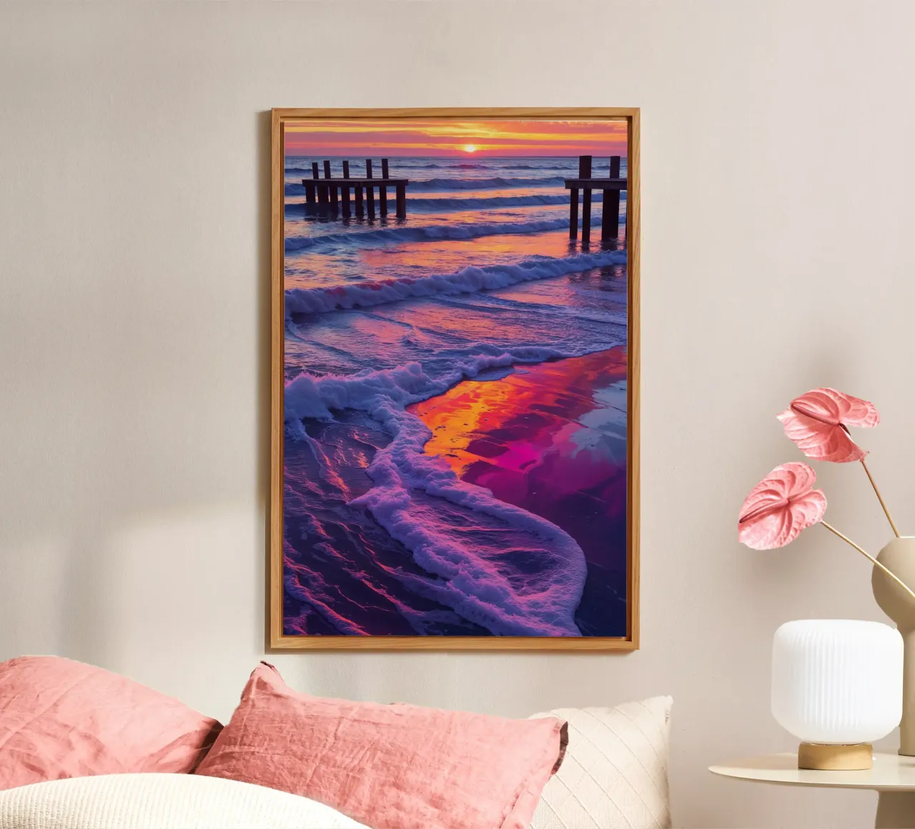 Dancing Waves of Westerland’s Shoreline alluminio dibond da AlbertKlee