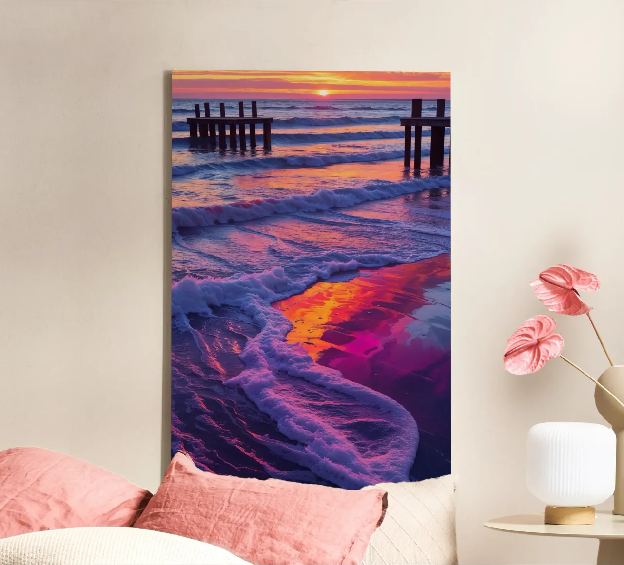 Dancing Waves of Westerland’s Shoreline canvas by AlbertKlee