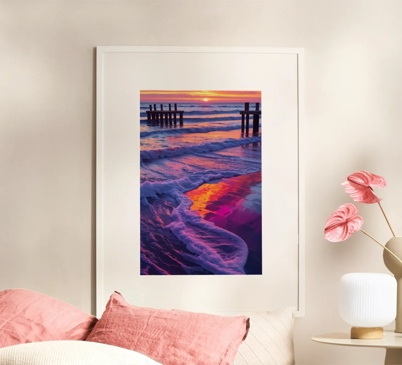 Dancing Waves of Westerland’s Shoreline poster da AlbertKlee