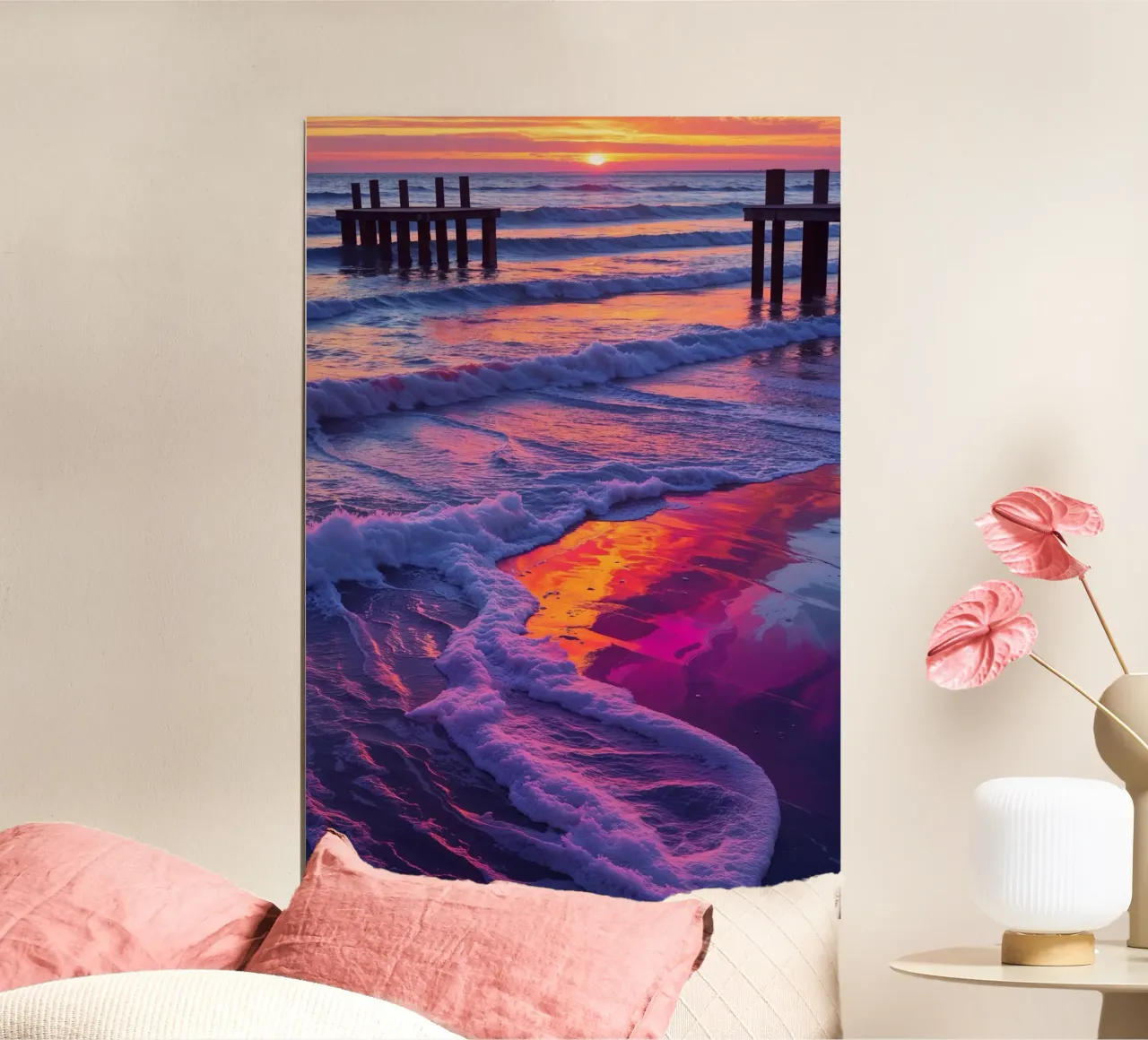 Dancing Waves of Westerland’s Shoreline poster da AlbertKlee