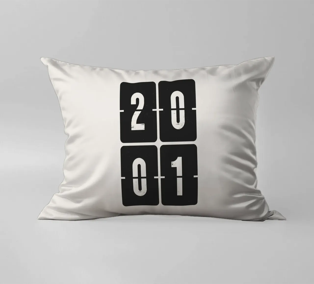 2001 Year decorative cushion by Vintagrafica
