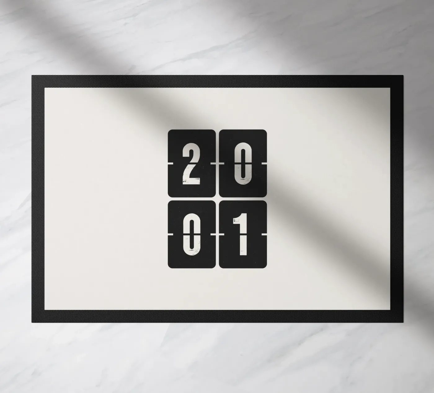 2001 Year doormat by Vintagrafica