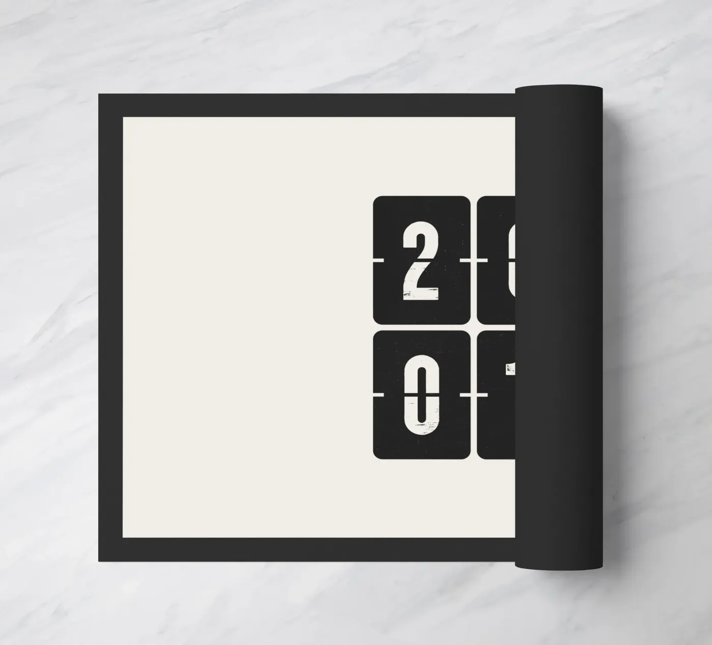 2001 Year doormat by Vintagrafica