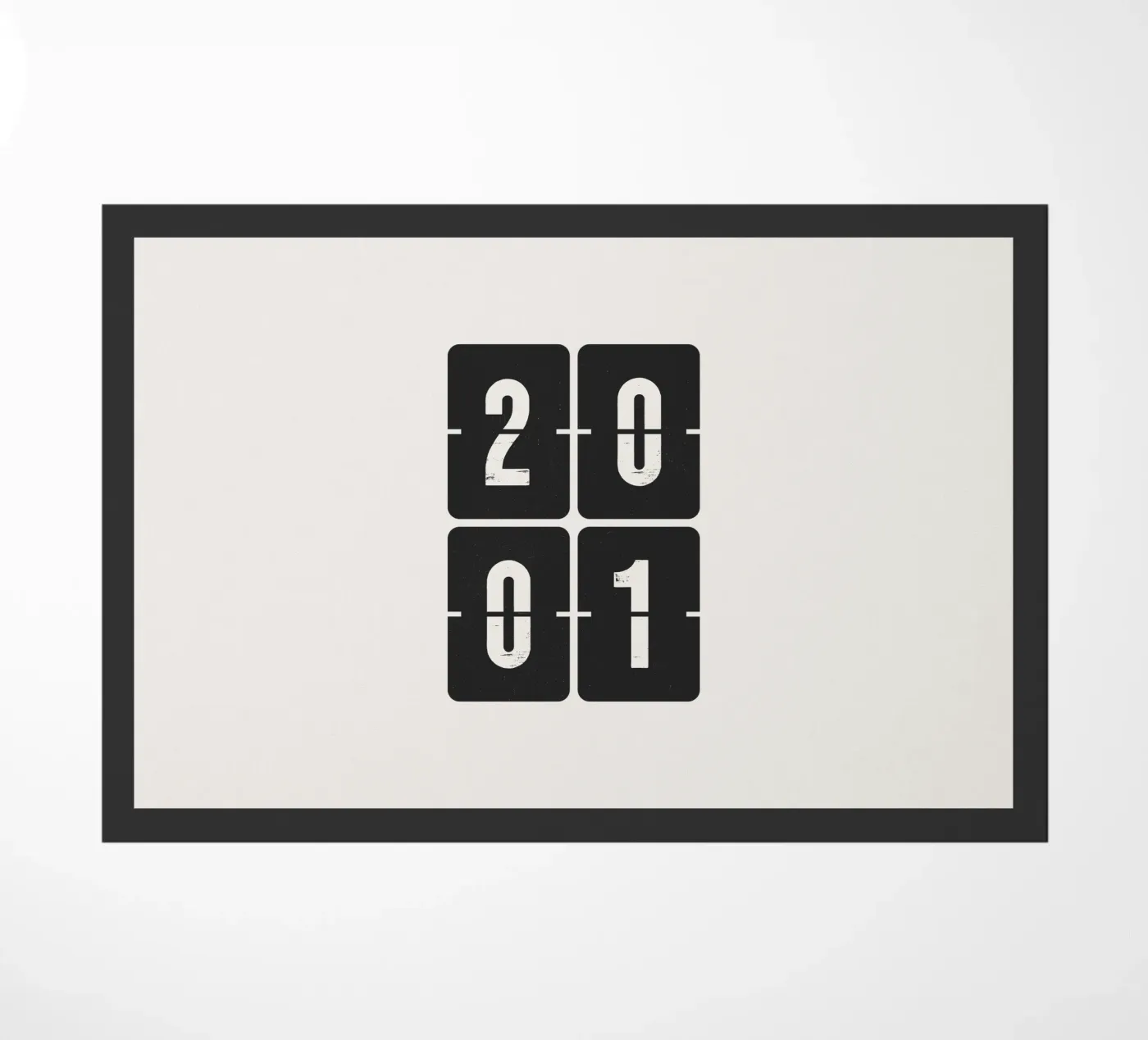 2001 Year doormat by Vintagrafica