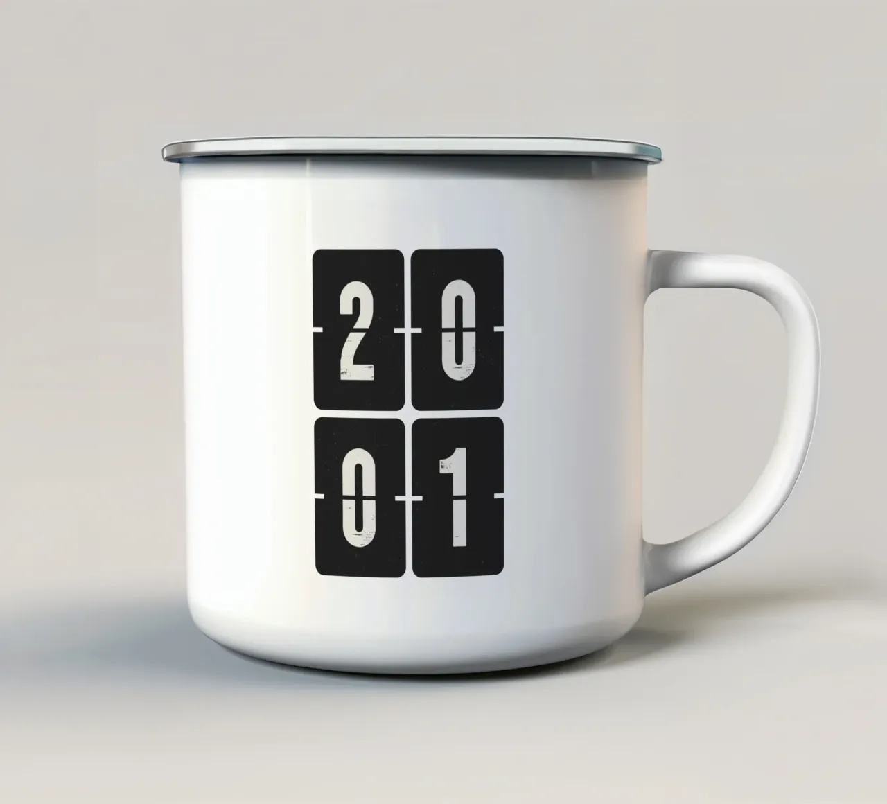 Anno 2001 tazza in smalto da Vintagrafica